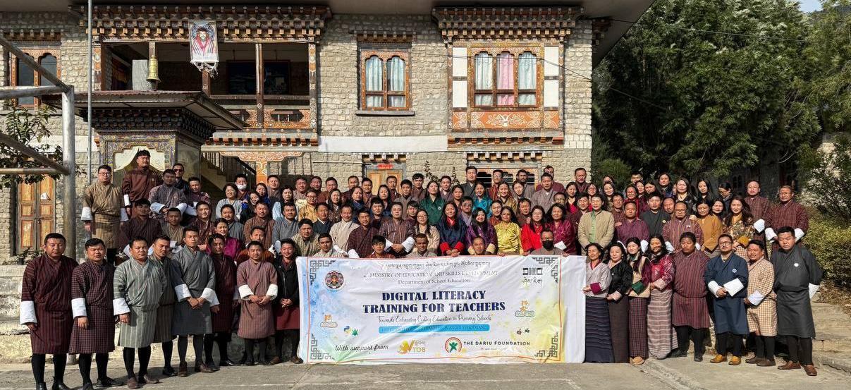 Teachers from 32 schools at the final training round, Wangduephodrang, February 2025